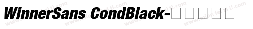WinnerSans CondBlack字体转换